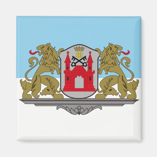 Flagge Riga Lettland Magnet (Vorne)