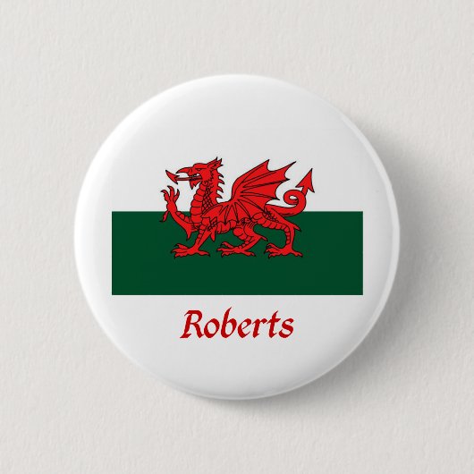 Flagge Roberts Waliser Button (Vorderseite)