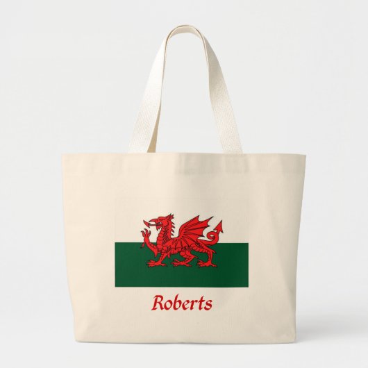 Flagge Roberts Waliser Jumbo Stoffbeutel (Vorne)