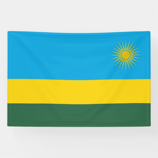 Flagge Ruandas Banner (Horizontal)