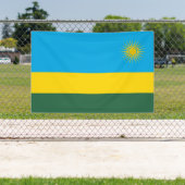 Flagge Ruandas Banner (Insitu)