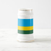 Flagge Ruandas Bierglas (Mittel)
