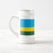 Flagge Ruandas Bierglas (Links)