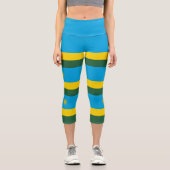 Flagge Ruandas Capri Leggings (Vorderseite)