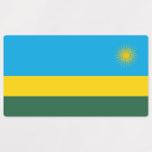 Flagge Ruandas Etiketten (Design 1)