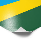 Flagge Ruandas Fotodruck (Ecke)