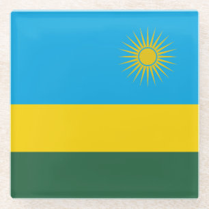 Flagge Ruandas Glasuntersetzer