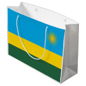 Flagge Ruandas Große Geschenktüte (Rückseite Schrägansicht)