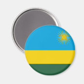 Flagge Ruandas Magnet (Vorderseite/Rückseite)