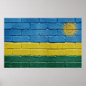 Flagge Ruandas Poster (Vorne)