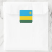 Flagge Ruandas Quadratischer Aufkleber (Tasche)