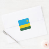 Flagge Ruandas Quadratischer Aufkleber (Umschlag)