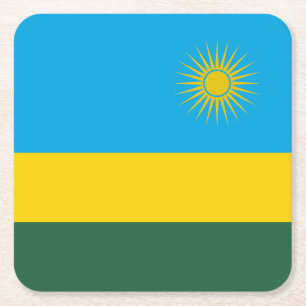 Flagge Ruandas Rechteckiger Pappuntersetzer