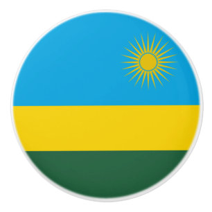 Flagge Ruandas (Ruanda) (afrikanisches Land) Keramikknauf