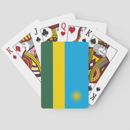 Flagge Ruandas Spielkarten (Rückseite)