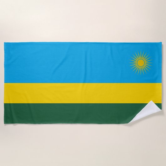 Flagge Ruandas Strandtuch (Vorderseite)