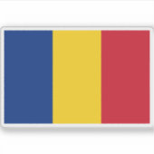 Flagge Rumäniens Aufkleber (Vorderseite)