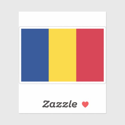 Flagge Rumäniens Aufkleber (Blatt)