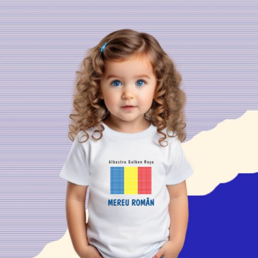 Flagge Rumäniens Baby T-shirt