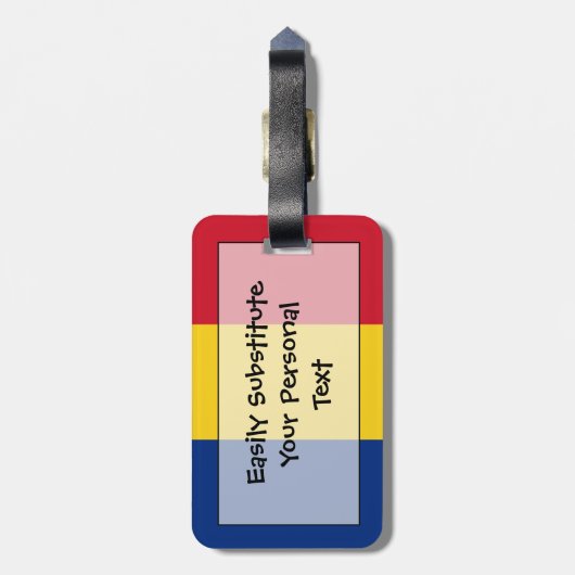 Flagge Rumäniens Easy ID Persönliche Gepäckanhänger (Rückseite vertikal)