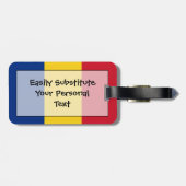 Flagge Rumäniens Easy ID Persönliche Gepäckanhänger (Rückseite horizontal)