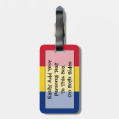 Flagge Rumäniens Easy ID Persönliche Gepäckanhänger (Rückseite vertikal)
