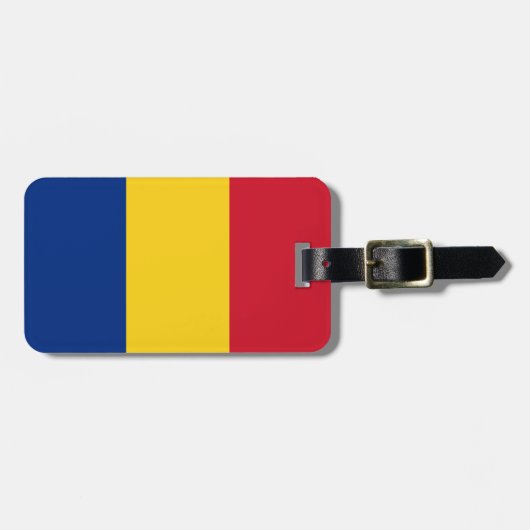 Flagge Rumäniens Gepäckanhänger (Vorderseite horizontal)