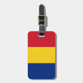 Flagge Rumäniens Gepäckanhänger (Vorderseite vertikal)