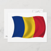 Flagge Rumäniens Postkarte (Vorne/Hinten)