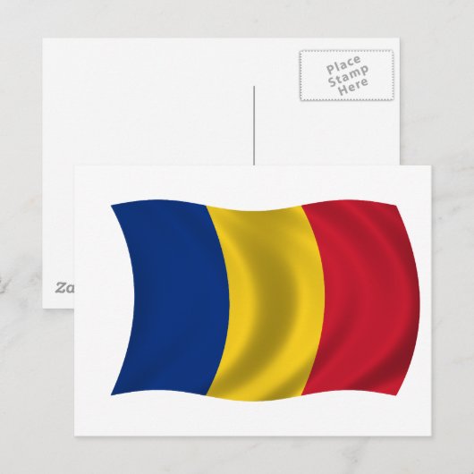 Flagge Rumäniens Postkarte (Vorne/Hinten)
