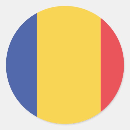 Flagge Rumäniens, romanische Flagge Runder Aufkleber (Vorderseite)