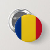 Flagge Rumäniens, Rumänien Button (Vorne & Hinten)