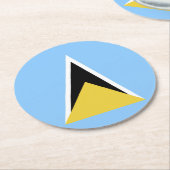 Flagge Runder Pappuntersetzer (Angewinkelt)