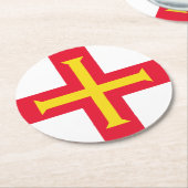 Flagge Runder Pappuntersetzer (Angewinkelt)