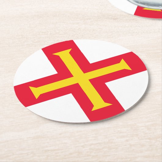 Flagge Runder Pappuntersetzer (Angewinkelt)