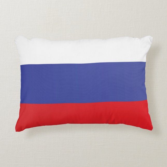 Flagge Russlands Dekokissen (Vorderseite)