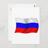 Flagge Russlands Postkarte (Vorne/Hinten)