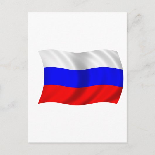 Flagge Russlands Postkarte (Vorderseite)