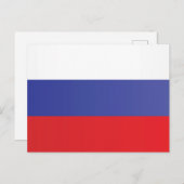 Flagge Russlands Postkarte (Vorne/Hinten)
