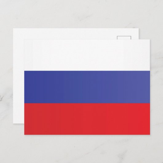 Flagge Russlands Postkarte (Vorne/Hinten)