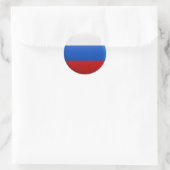 Flagge Russlands Runder Aufkleber (Tasche)