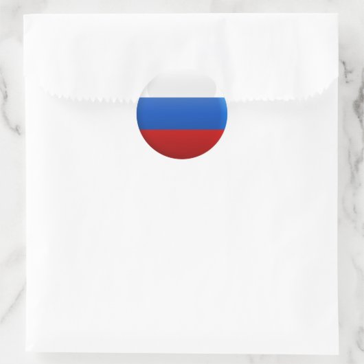 Flagge Russlands Runder Aufkleber (Tasche)