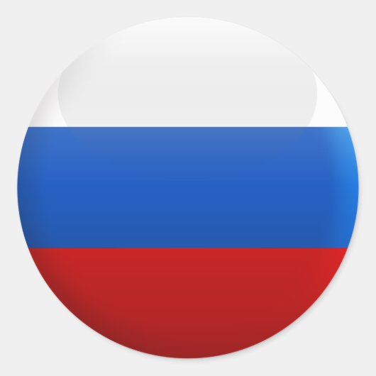 Flagge Russlands Runder Aufkleber (Vorderseite)