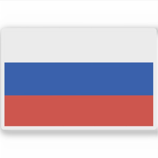 Flagge Russlands (Russische Föderation) Aufkleber (Vorderseite)