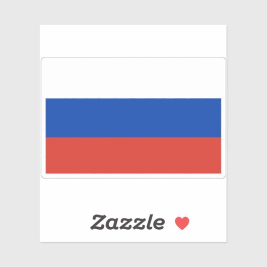 Flagge Russlands (Russische Föderation) Aufkleber (Blatt)