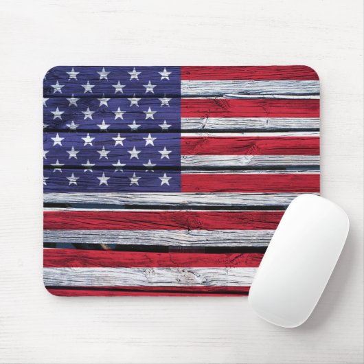 Flagge-rustikales Holz Mousepad (Mit Mouse)