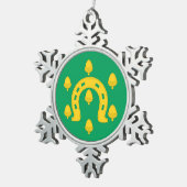 Flagge Rutlands Schneeflocken Zinn-Ornament (Rechts)