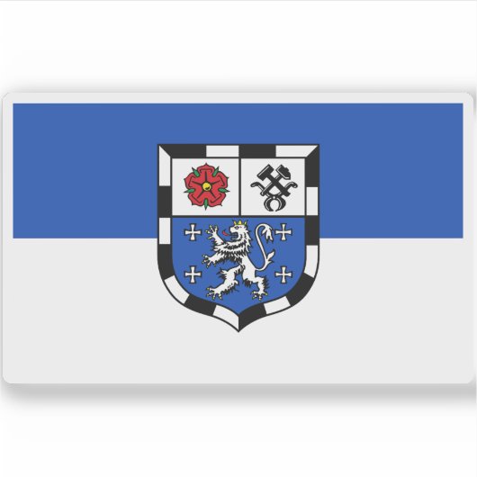 Flagge Saarbrücken, Deutschland Aufkleber (Vorderseite)