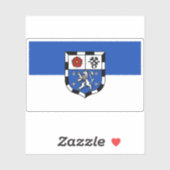 Flagge Saarbrücken, Deutschland Aufkleber (Blatt)