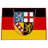 Flagge Saarlans große Geschenktasche Geschenktüte (Vorderseite)